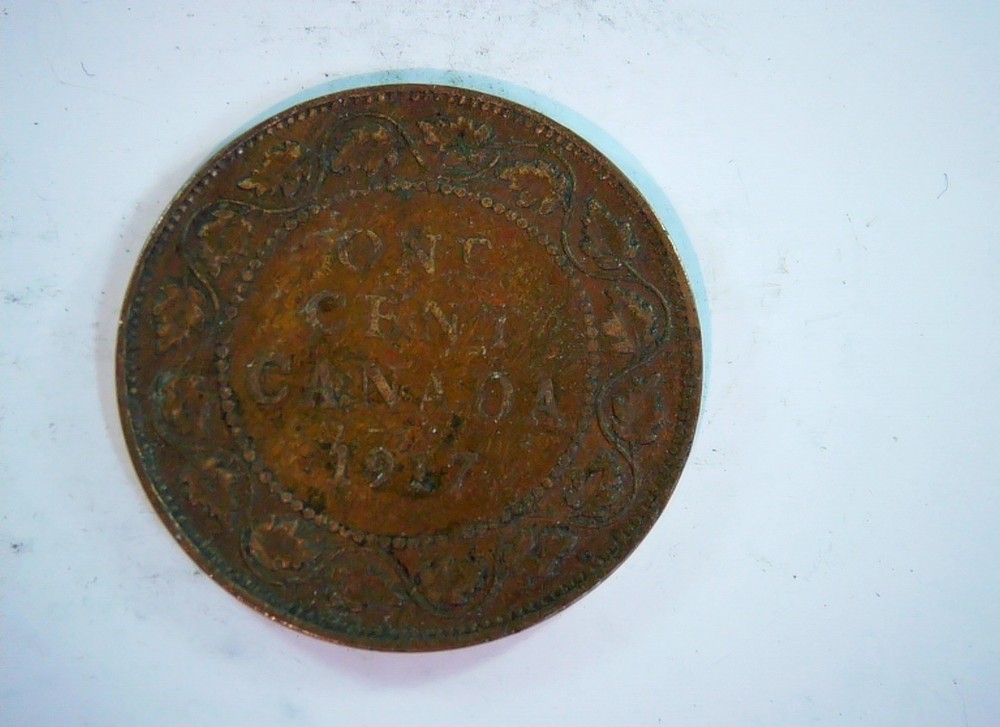 Canada 1917 1 Cent Large Cent (George V) Coin