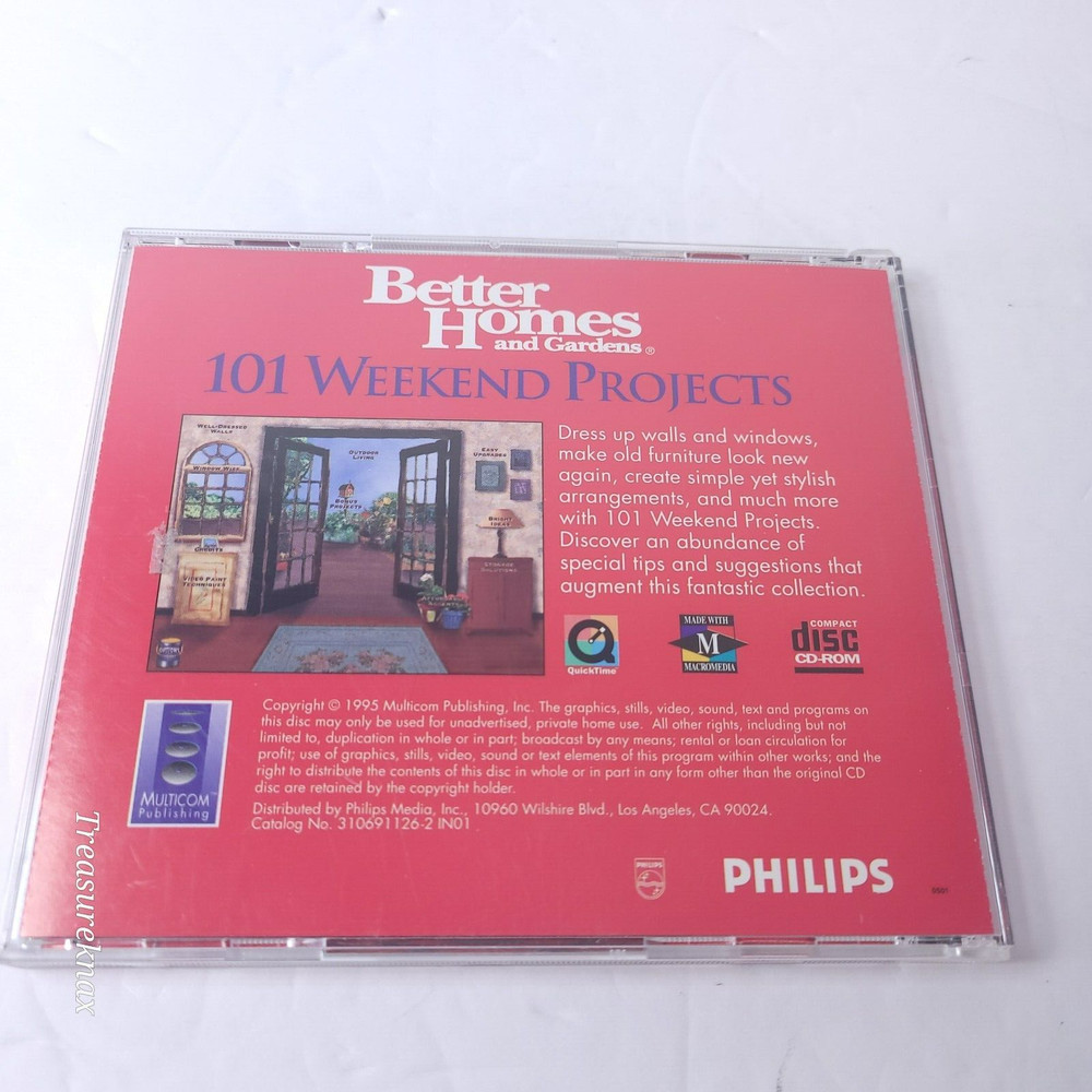Better Homes And Gardens 101 Weekend Projects PC CD for Windows & Mac