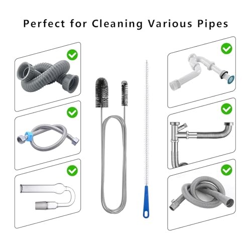 Flexible Extra Long Drain Brush, Drain Unblocker Tools,61 inch Pipe Cleaner