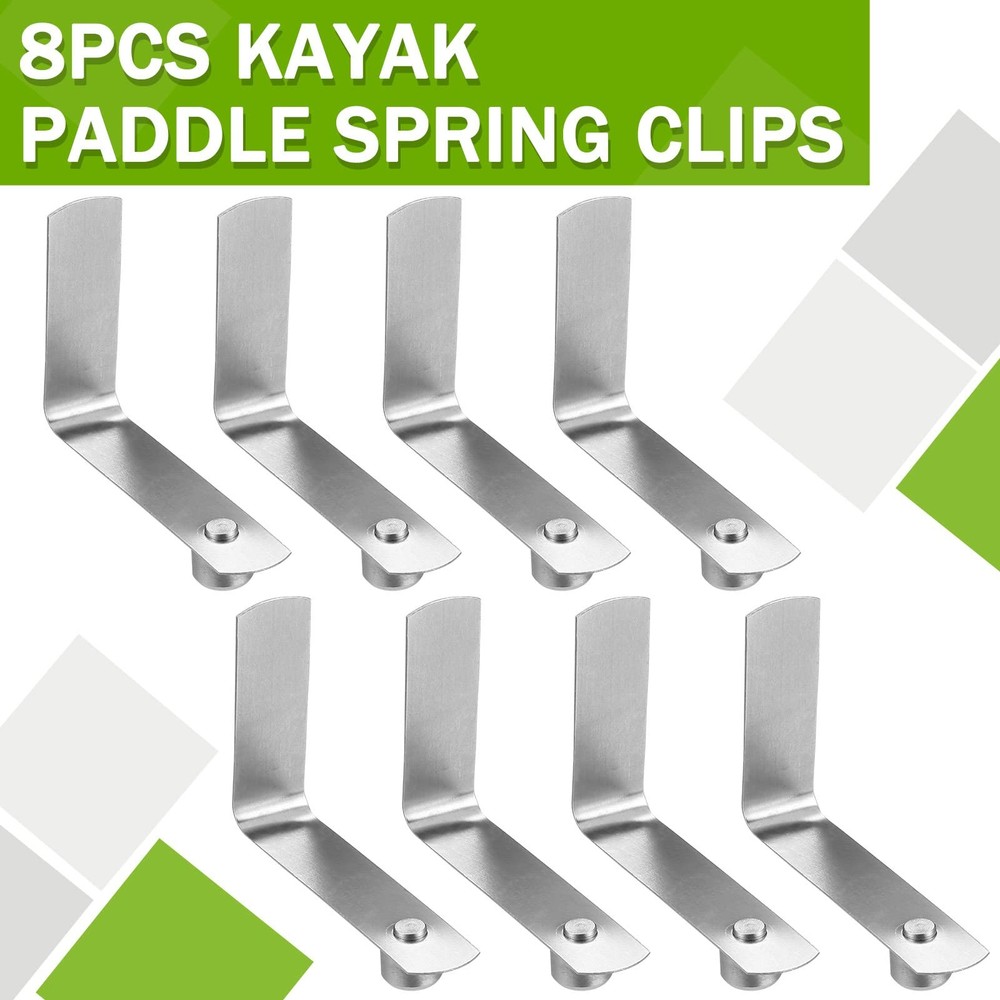 Moxweyeni 8 Pieces Push Button Spring Clips Tent Pole 6mm, Silver
