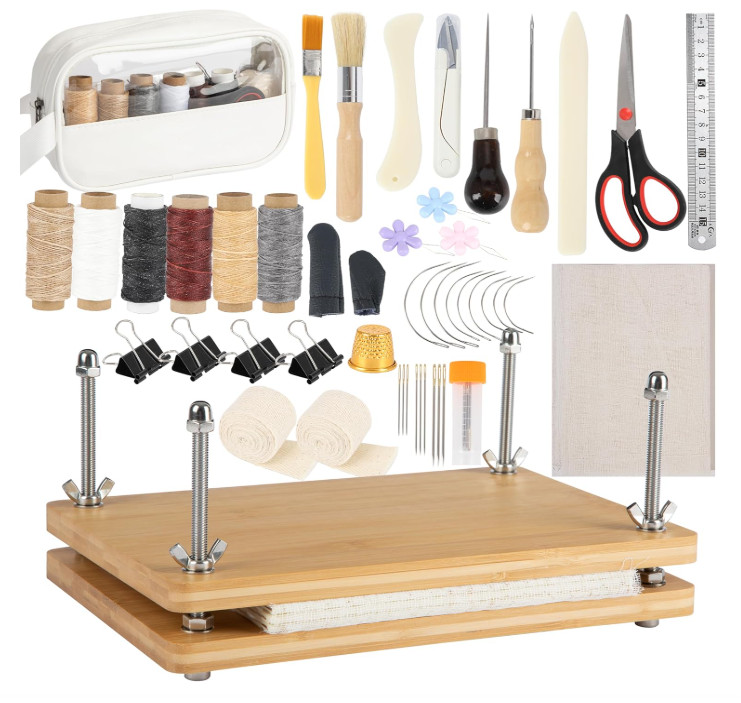 50-Pcs Book Binding Kits for Beginners - Complete DIY Kit w/Tools & Instructions