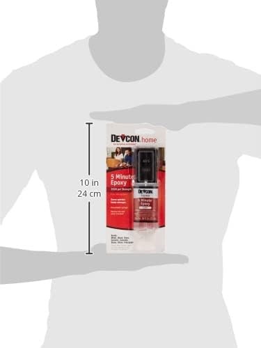 Devcon S205 5-Minute Epoxy Glue, 1 oz. Pack of 1, Clear