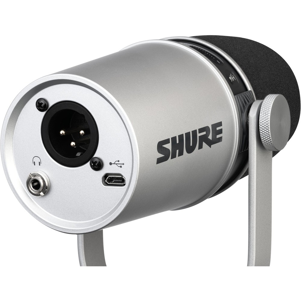 Shure MV7-S MV7 Podcast Microphone - Silver