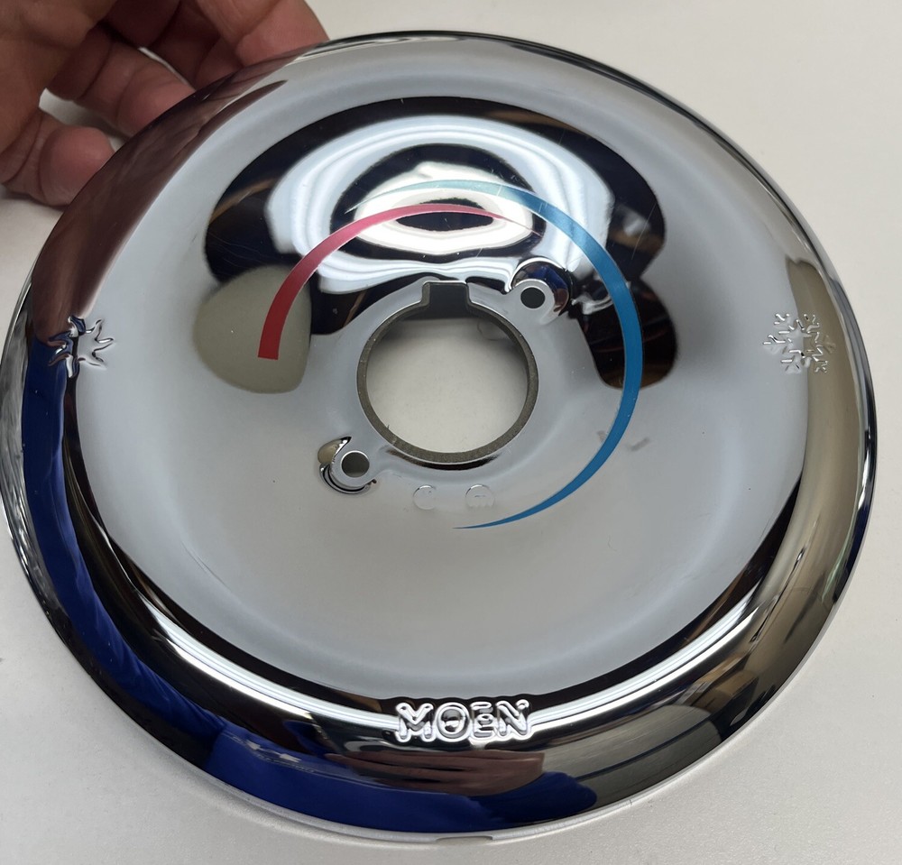 Moen Plastic Escutcheon Plate in Chrome NEW, Red & Blue
