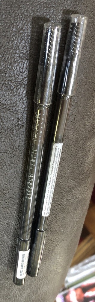 2 New NICKA K Eyebrow Pencils - Dark Brown