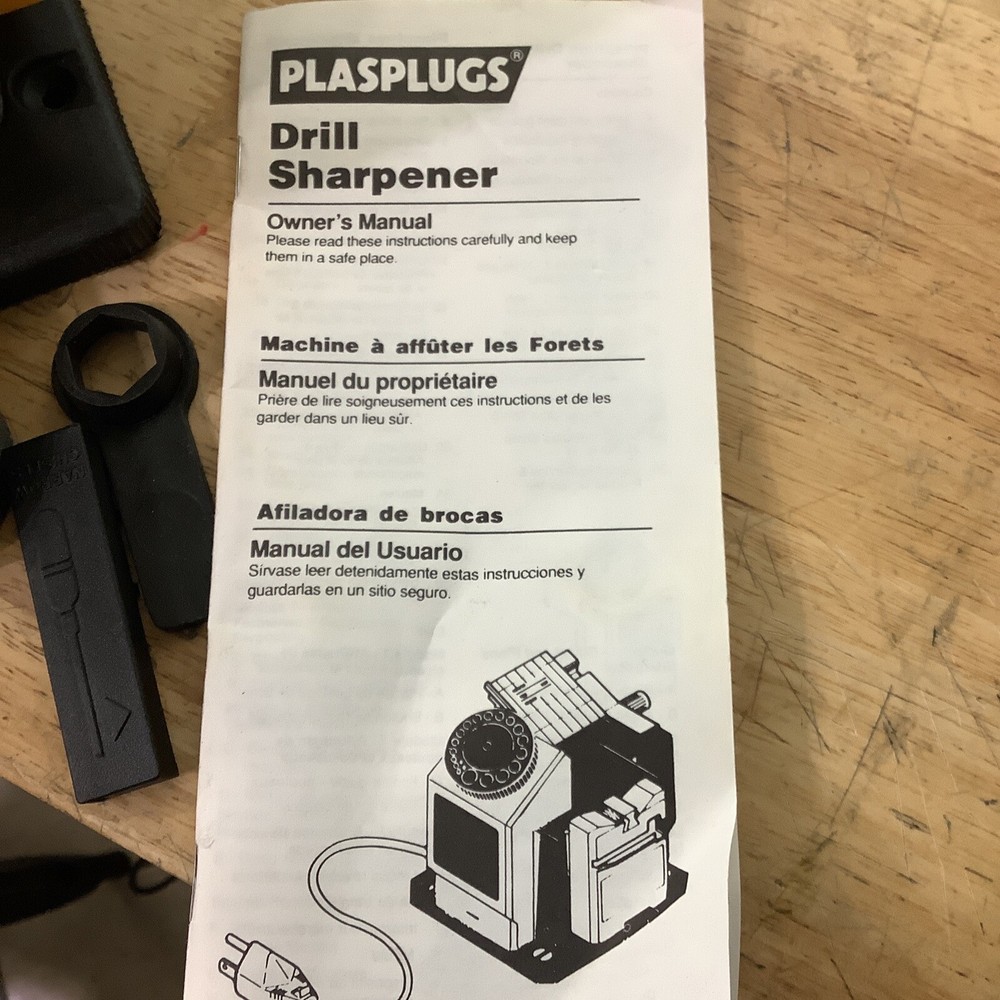 Plasplugs Compact Sharpener Unit - Drill Sharpener With Manual