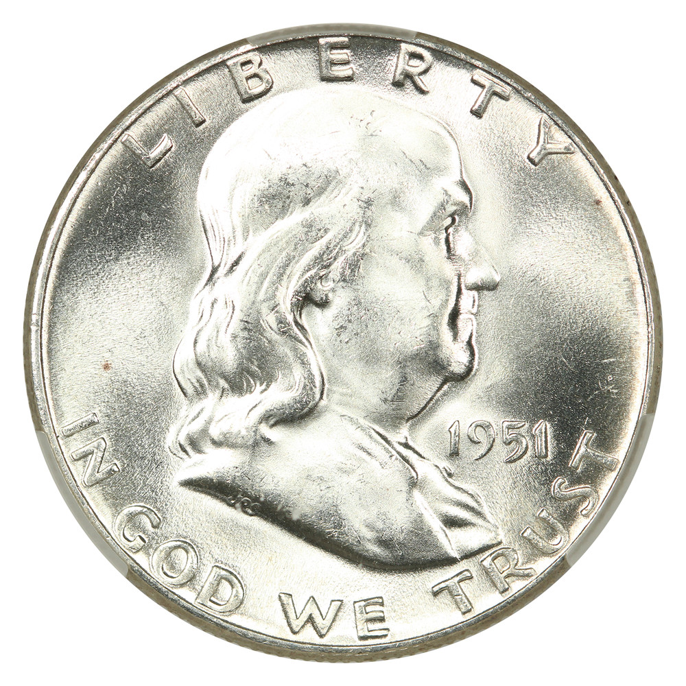 1951 50C CACG MS64 - Franklin Half Dollar