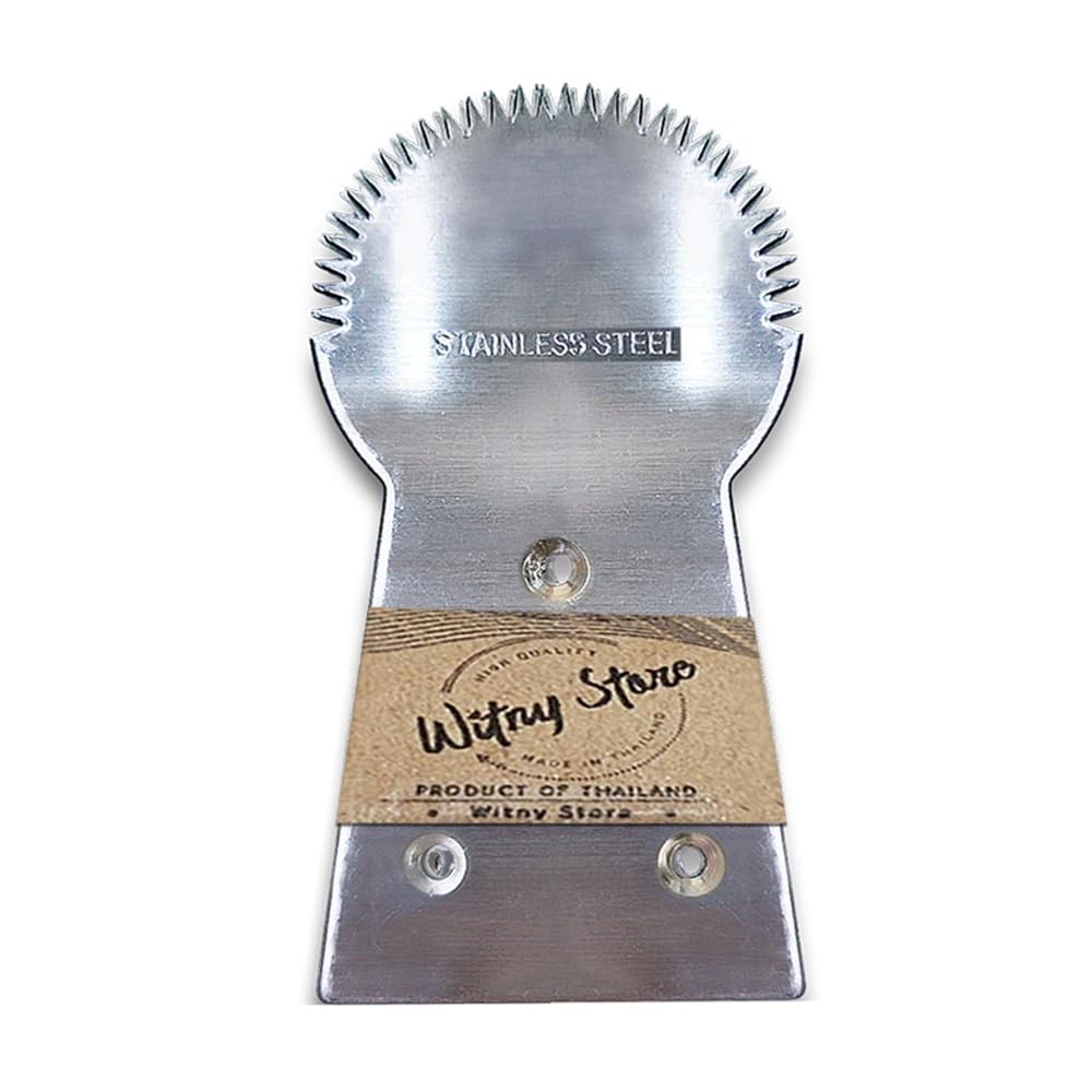 WitnyStore Kitchen Tool 3½" Long Stainless Steel Coconut Grater 3½", Silver