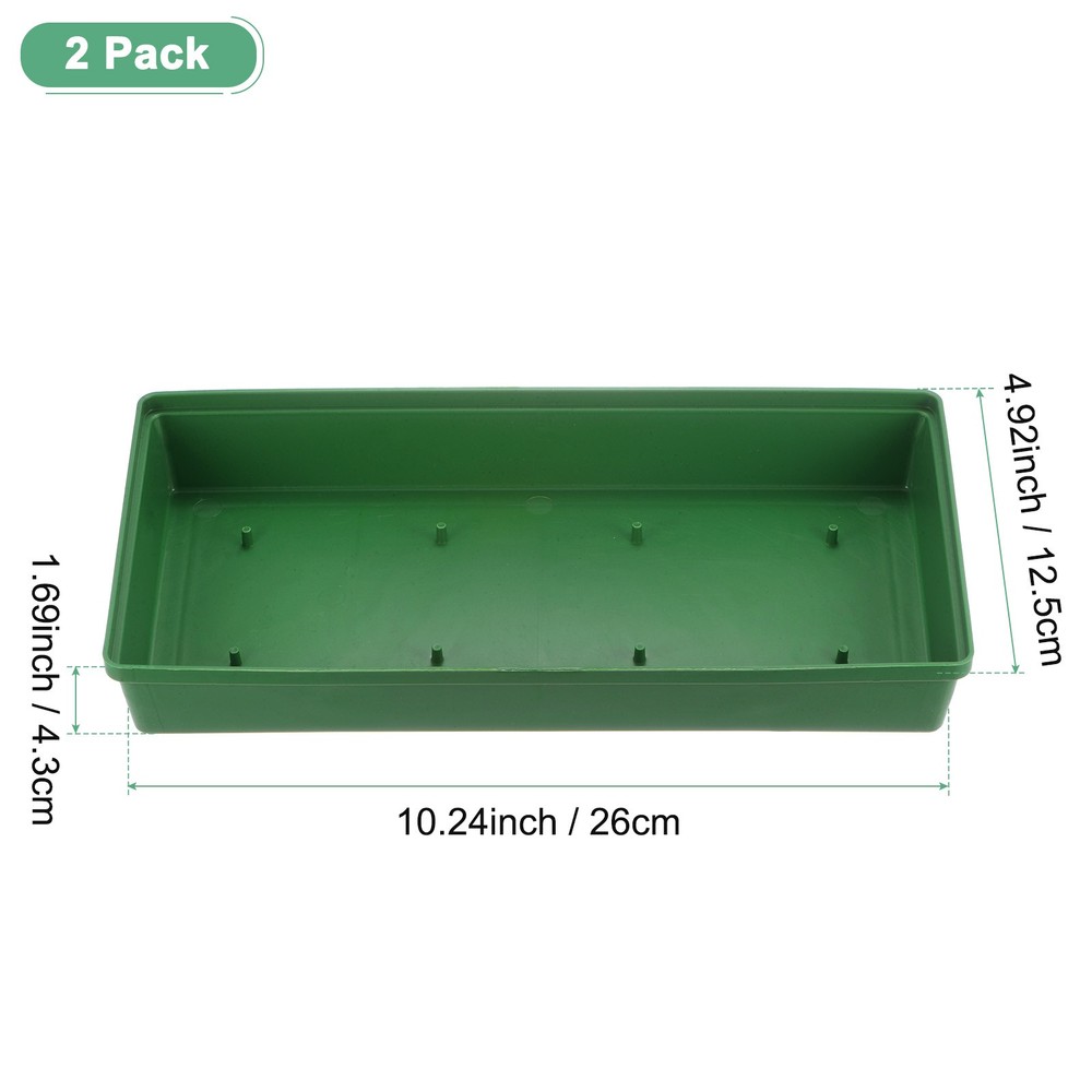 2-Pack Floral Centerpiece Trays, 10.24" Flower Arrangement Base, Rectangular