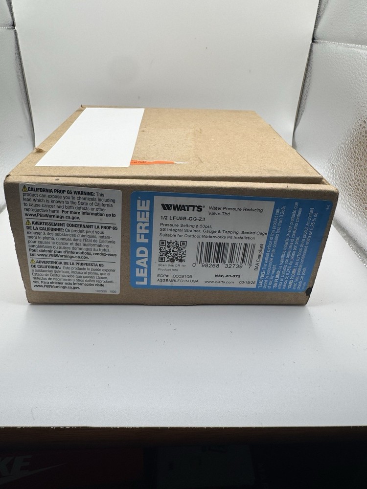 Watts 1/2 LFU5B-GG-Z3 Water Pressure Reducing Valve