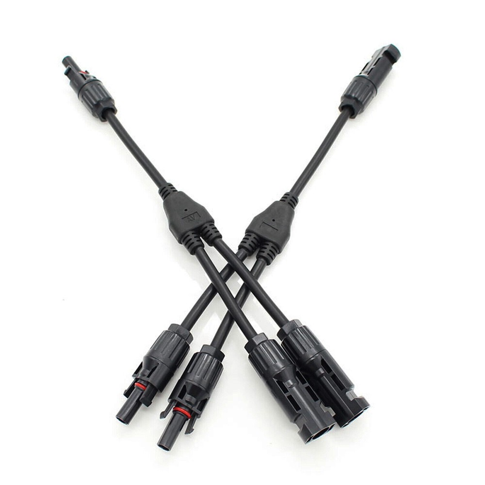 Waterproof Solar Panel Y Branch Cable Connection Adapter Connector Extension
