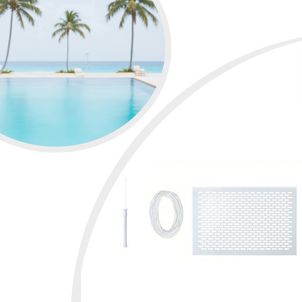 Pool Skimmer Guard Kit with Elastic Rope and Mesh Panel for Debris Control