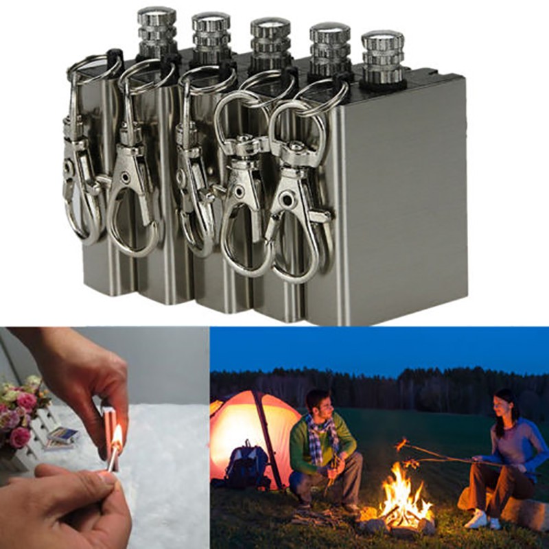 5PCS Waterproof Lighter Match Fire Starter Permanent Striker Emergency Survival