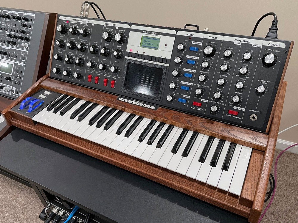 Moog Minimoog Voyager with custom flight case