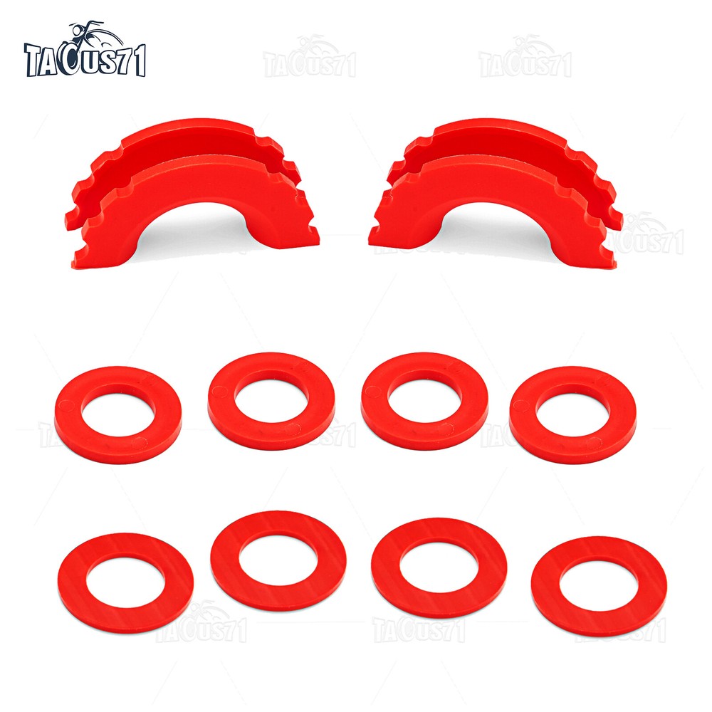 Pair Shackle Isolator D-Ring Cover Protection Guard for Car Truck Jeep SUV Red