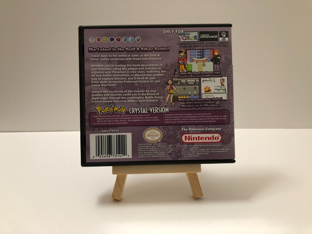 Replacement Case for Pokemon Crystal Gameboy Color