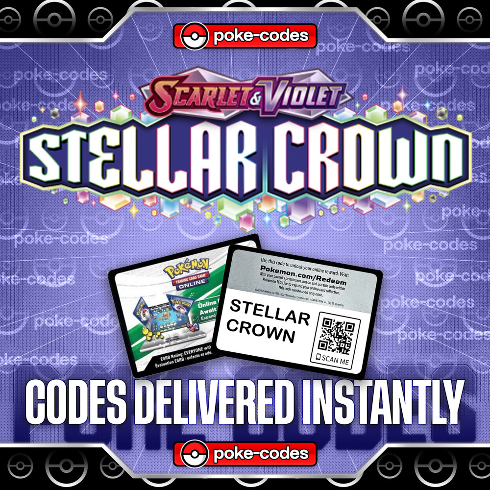 Pokemon - Stellar Crown TCG Code Cards - INSTANT DELIVERY
