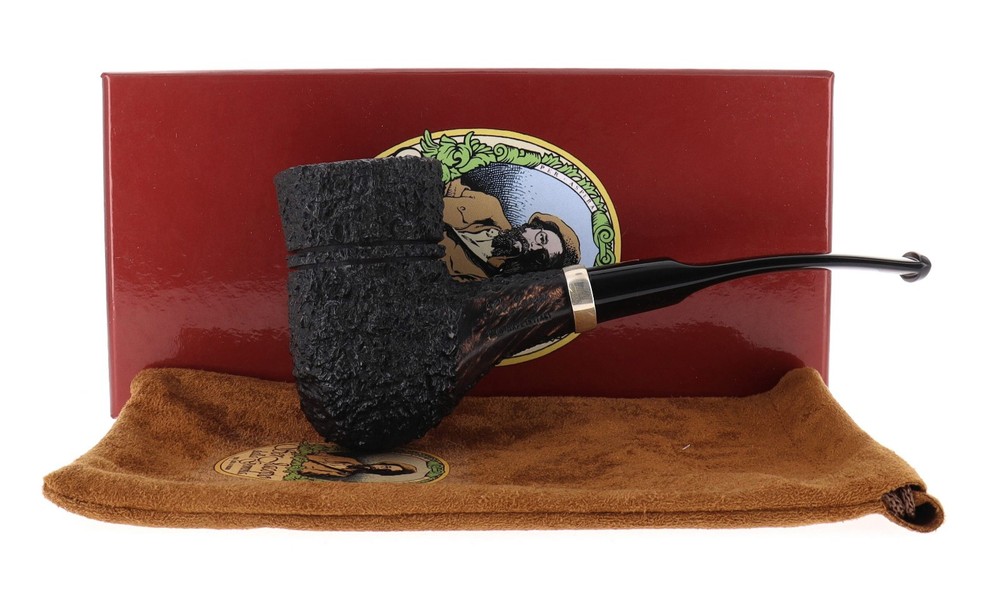 Pipe Ser Jacopo dalla Gemma R1 A dark rusticated shape freehand silver ring