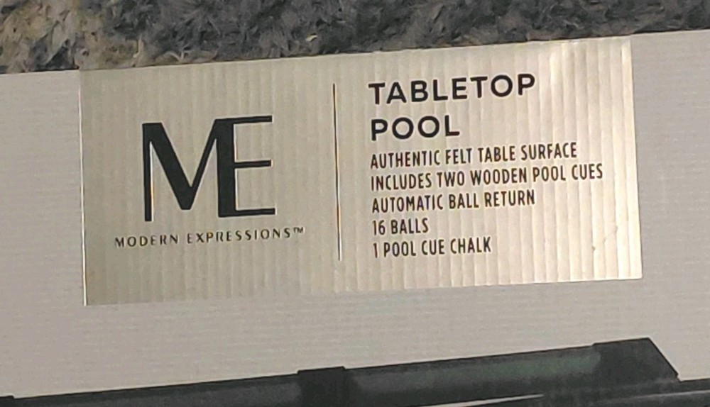 Modern Expressions 20" Tabletop Pool Table Mini Pool Table