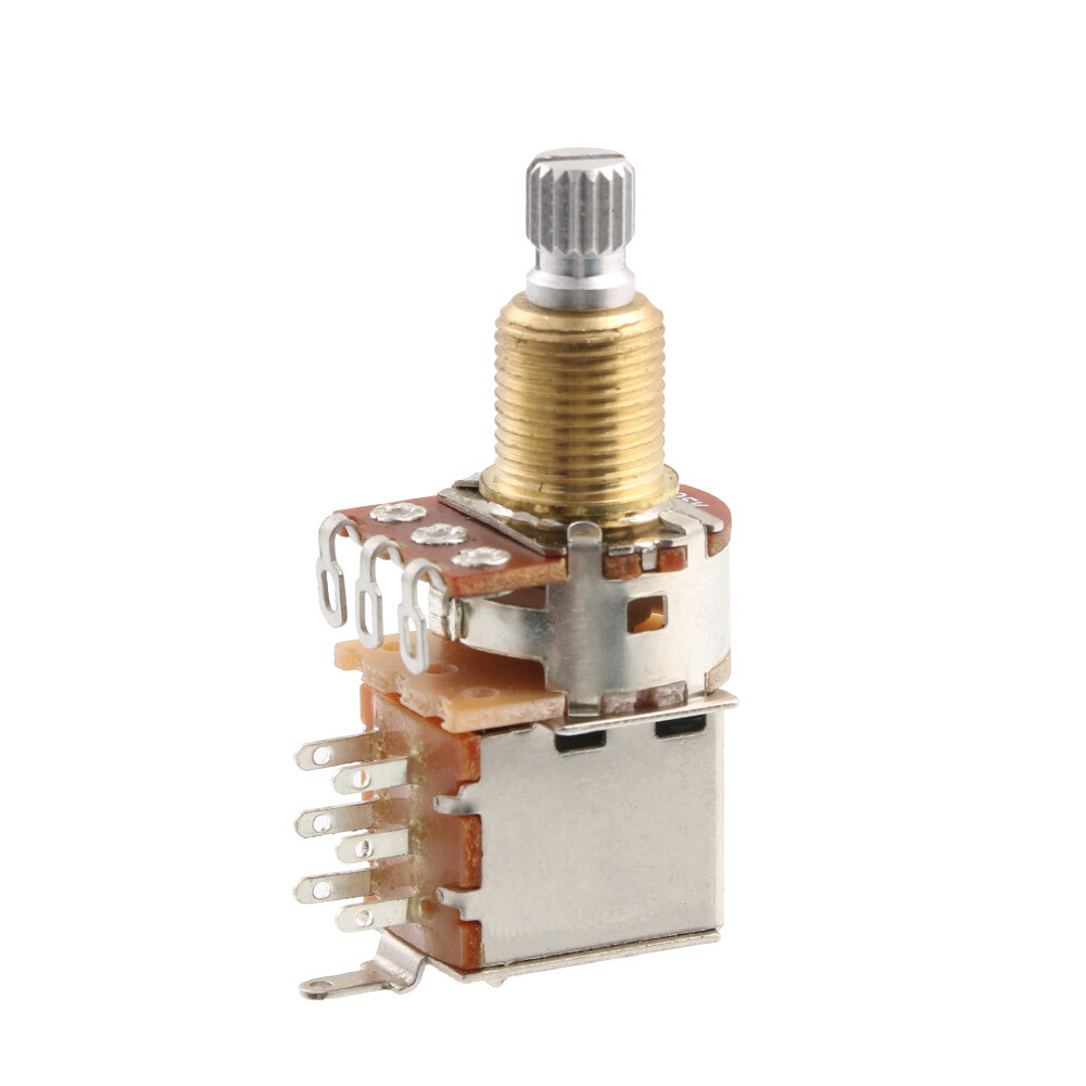 2x Push Pull Potentiometer Audio Taper Guitar Volume Tone 3/8" Split Shaft