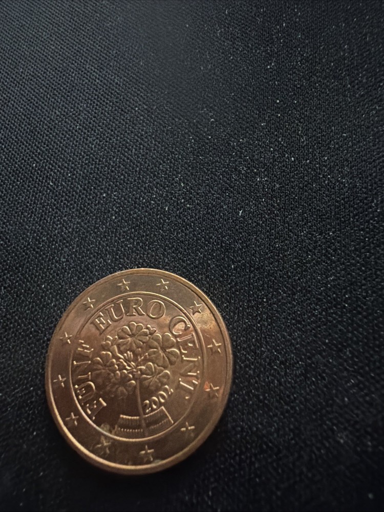 2002 Unc Austria 5 Euro Cent Fun F