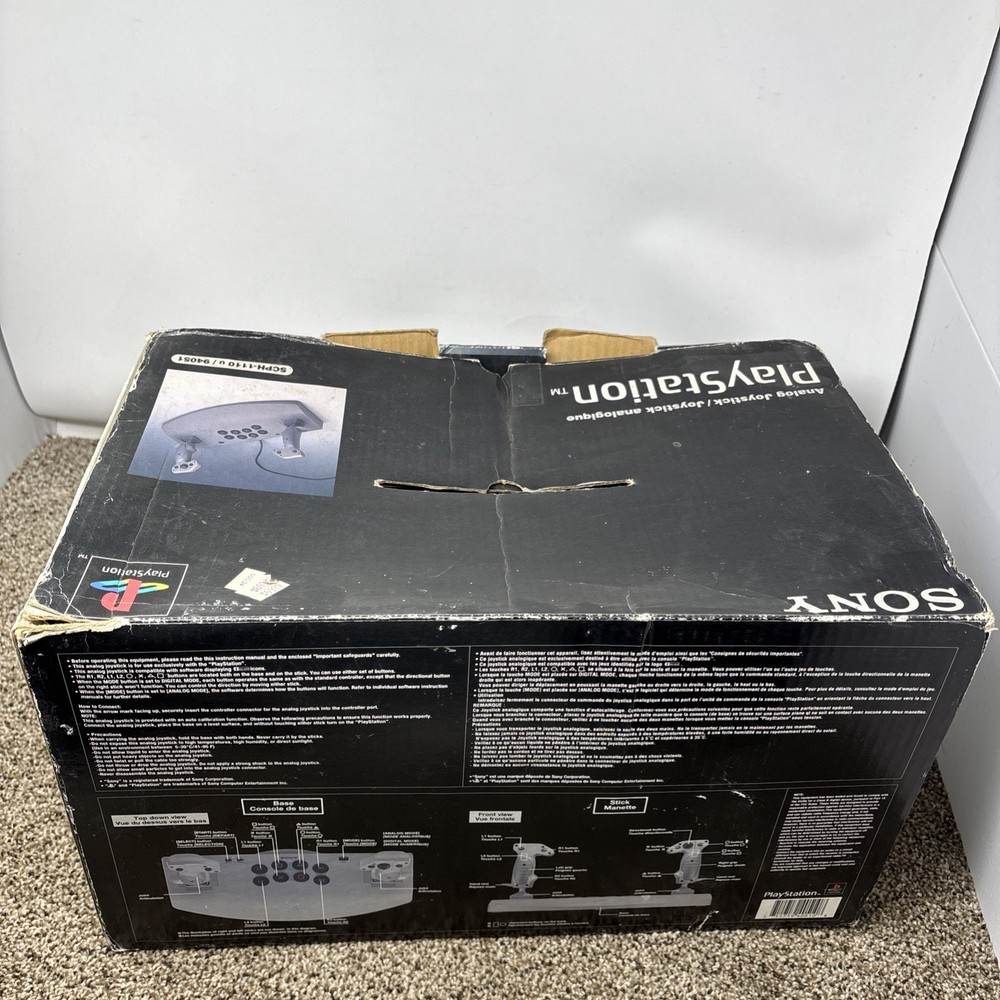 Sony Playstation Analog Flight Dual Joystick BOX ONLY NO CONTROLLER READ