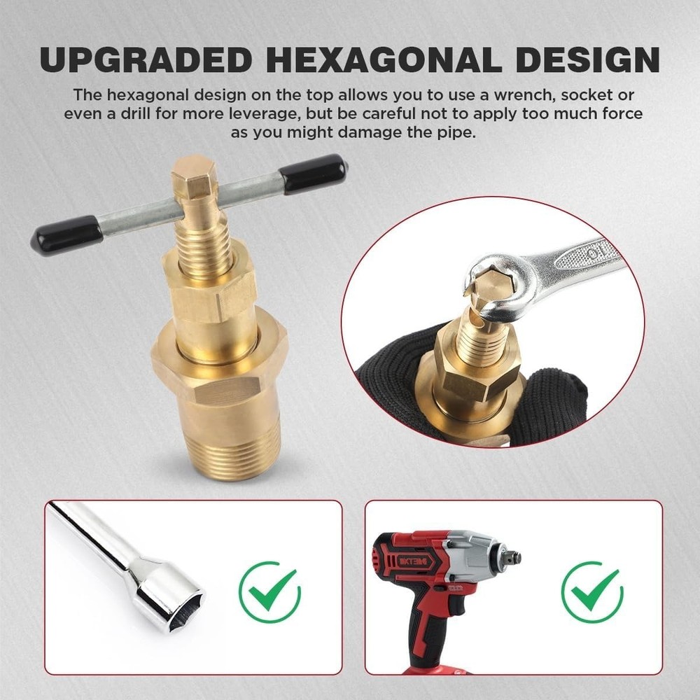 Compression Sleeve Puller Tool, Upgraded Hexagonal Head Design, Ferrule Puller P
