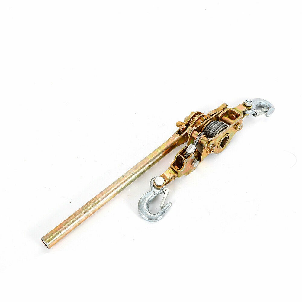 2 Hooks Kit Heavy Duty 2 Ton Hand Puller Winch Pull Hoist Come Along Cable Lever