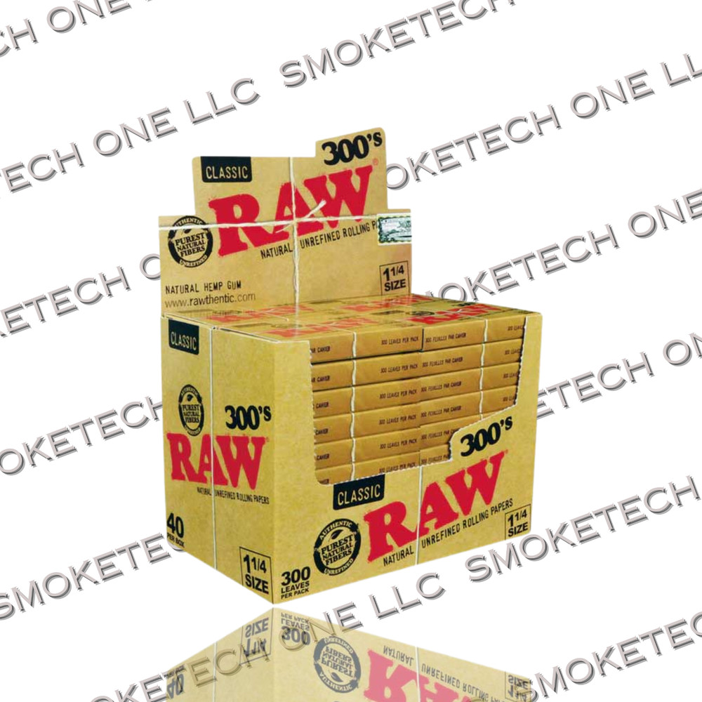 RAW Classic 300's 1 1/4 Size-40packs per display