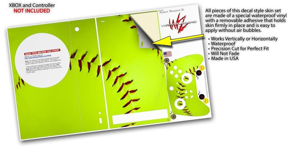 Skins XBOX Series S Console Controller Softball