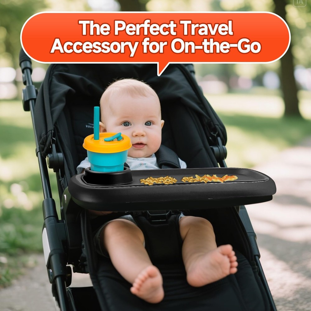 Snack Tray Compatible with Nuna Strollers, Stroller Tray Attachment Fits for ...