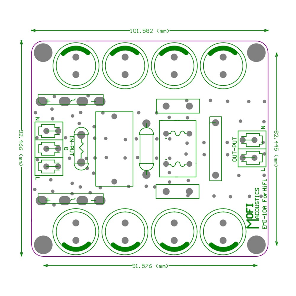 1pc HiFi AC Power Line Single EMI Filter Module 2200W Version 4A Kit DIY