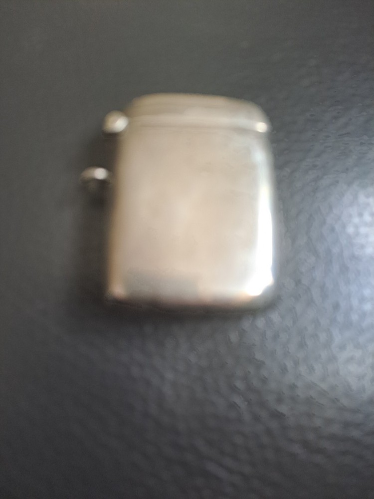 |Hallmarked Silver Antique Vesta Case Birmingham Makers W.H.H