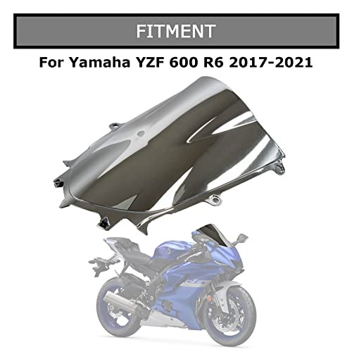 Motorcycle Windshield, Front Windshield Windscreen for YZF R6 600 2017 Chrome