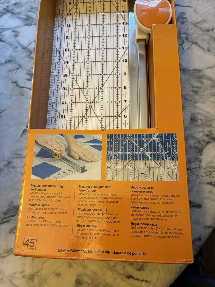 Fiskars Rotary Cutter & Ruler Combo 6" x 24" NEW!
