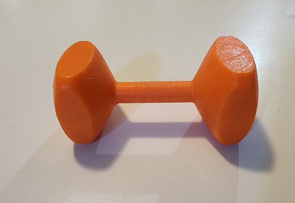 Dog Obedience Training Dumbbell, Small, Orange Plastic