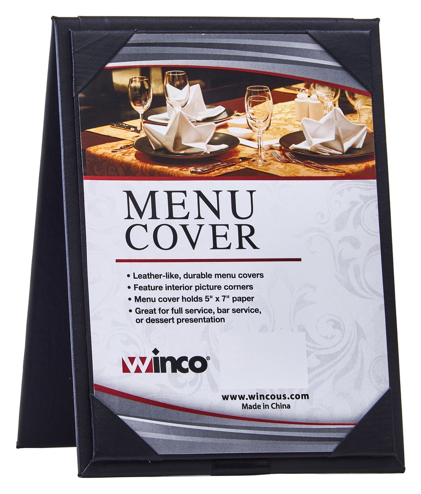 Two View Table Tent For 5 X 7" Inserts, Black (10 Each)
