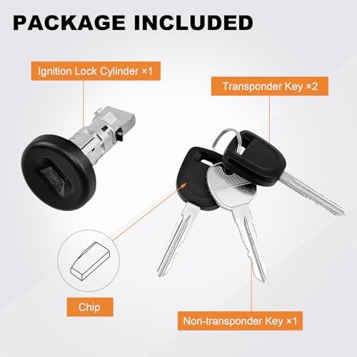 924-796 Ignition Lock Cylinder W/2 Chip keys With On-Board Programming For