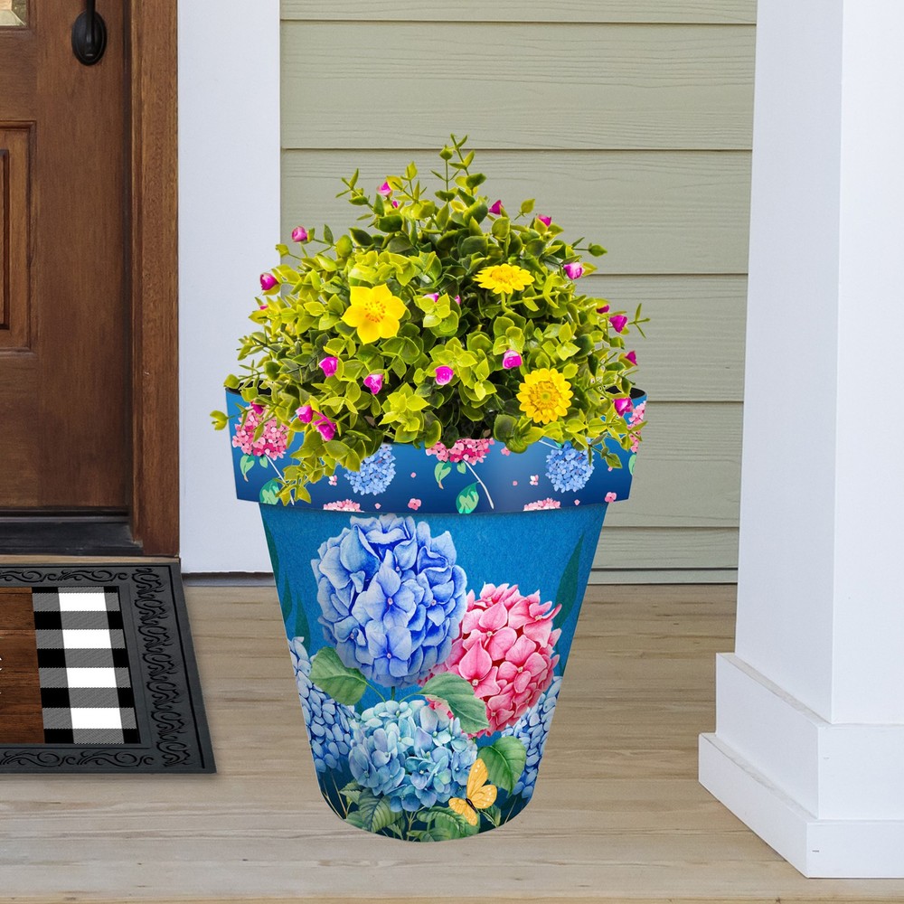 Briarwood Lane Spring Colorful Hydrangeas Large Planter 15" Diameter