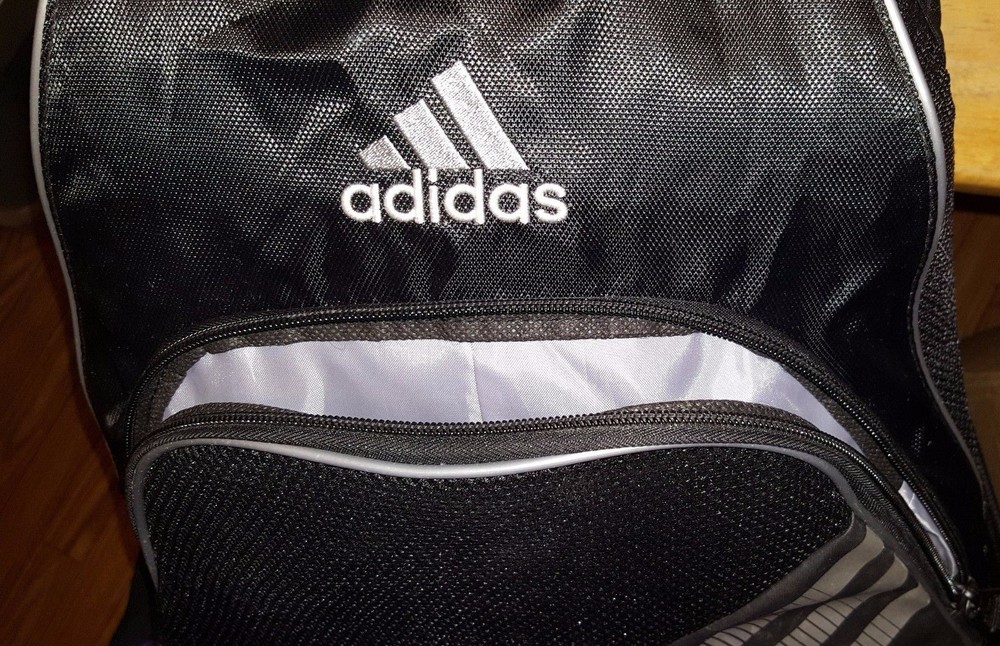 Adidas msd soccer back pack black great condition 100% polyester+