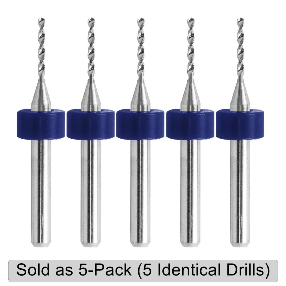 1.10mm 0.043" #57 Solid Carbide Drill Bit – 5 Pack – CNC – Factory Resharpened