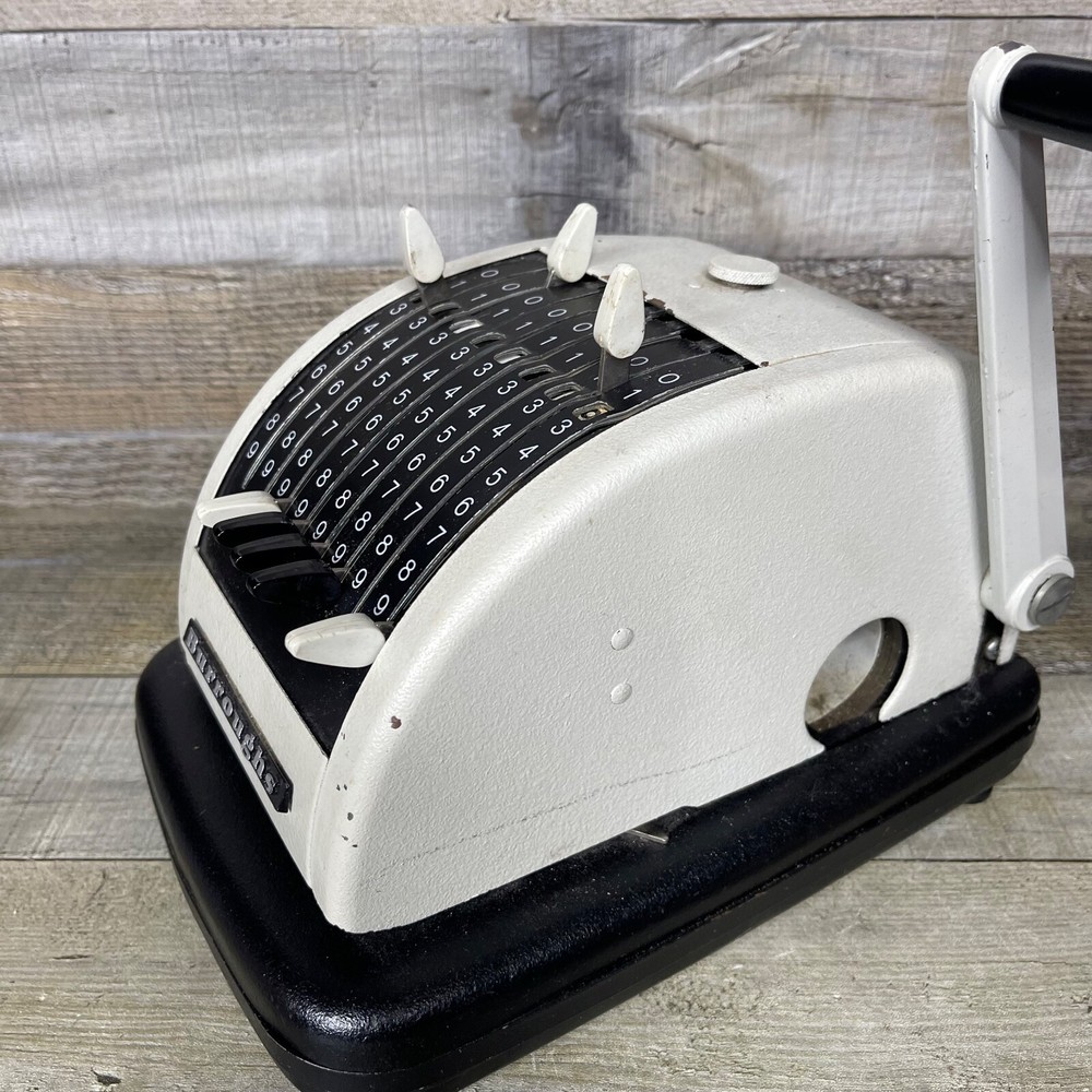 Burroughs Protectograph Check Writer Untested For Parts