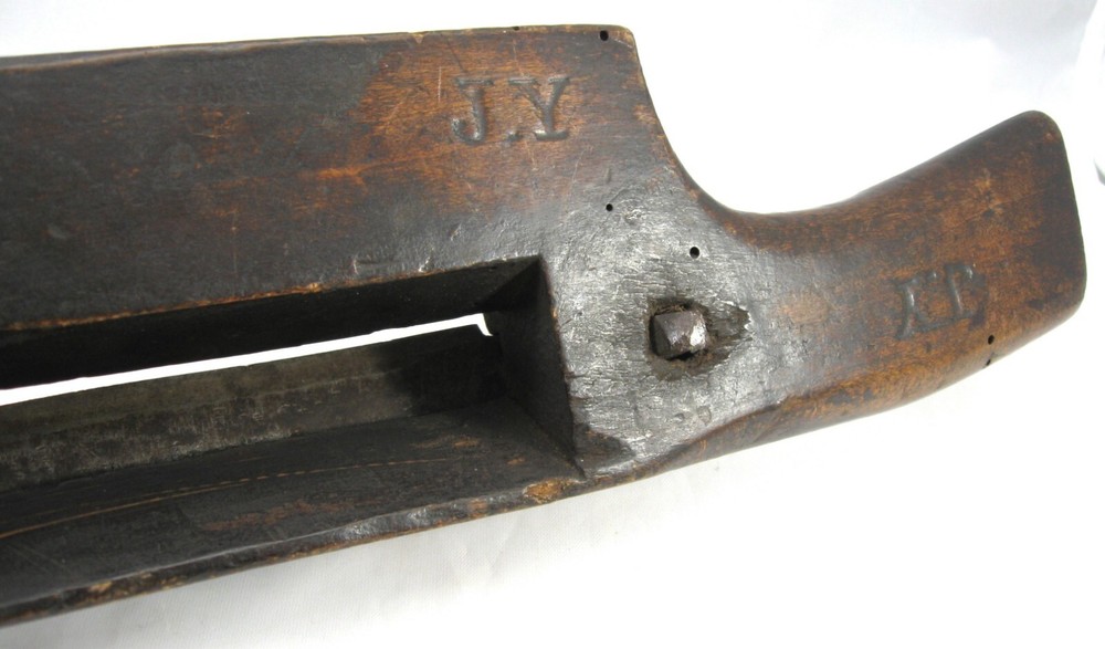 19th Century Spokeshave, Marked "Gardner Bristol", Impressed Owners' Initials