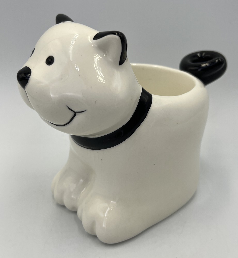 Department 56 Pets White Cat Planter Small Ceramic