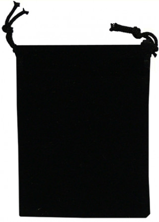 Velour Drawstring Pouch - 2.75x3.25 Black - Pack of 25