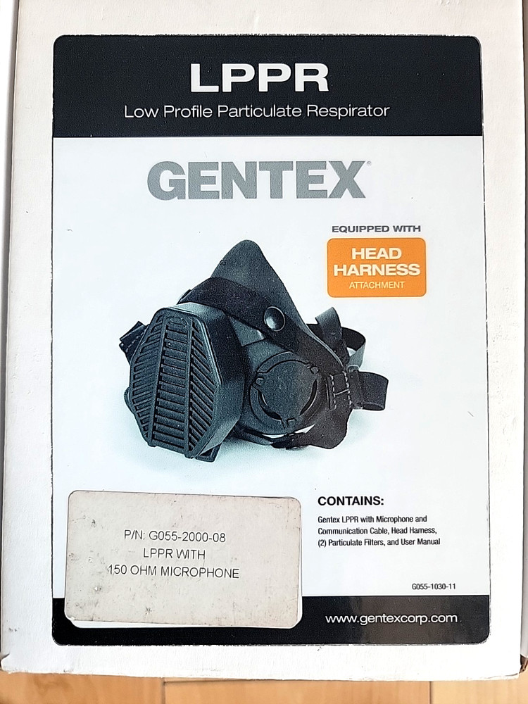 Gentex Mask Pilot LPPR Particulate Respirator Microphone Strap Cable Filter Comp