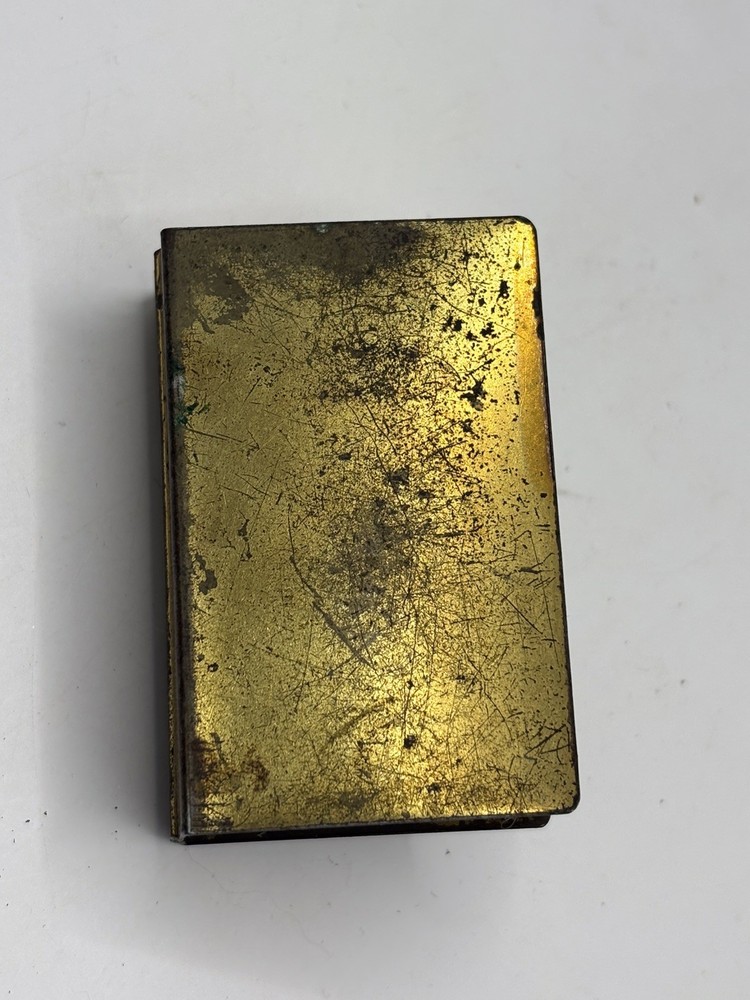 Vintage Brass Match Box Holder Case