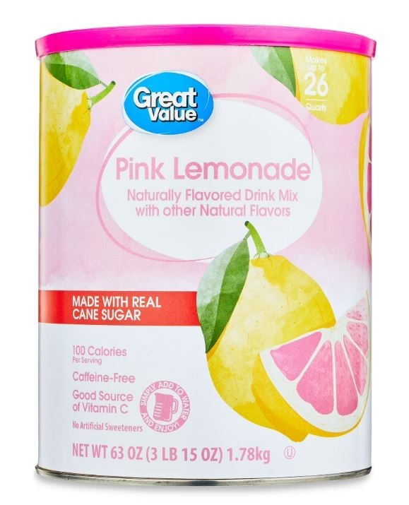 Great Value Pink Lemonade 26 QT