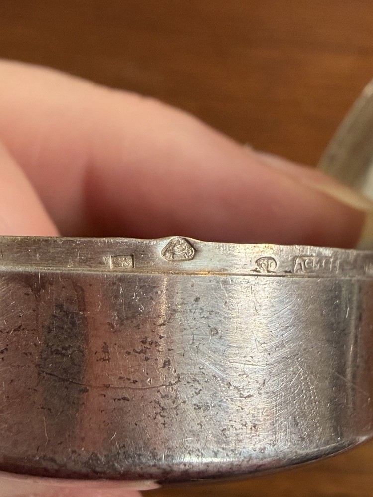 Antique 800 Silver Snuff Box - Well Marked