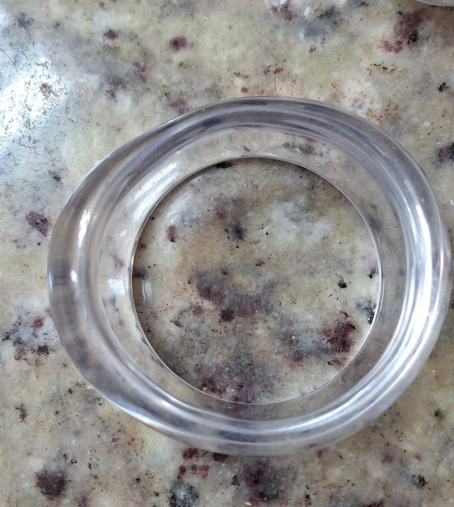 Clear High Polished Acrylic Chunky Bangle Bracelet.